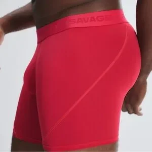 NWT Savage X Fenty Undie, Shadow Fit Boxer Brief, Timeless Red, Medium